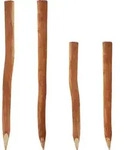 5 Holzpfosten f&uuml;r Staketenzaun 1,5m I Durchmesser 6-9cm I Zaunpfosten aus...