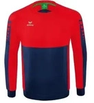 Erima Six Wings Sweatshirt Kinder - new navy/rot - 140