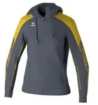 Erima Evo Star Trainingsjacke mit Kapuze Damen - slate grey/gelb
