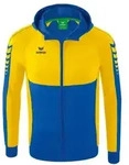 Erima Six Wings Trainingsjacke mit Kapuze Kinder - new royal/gelb