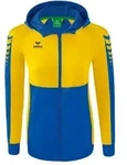 Erima Six Wings Trainingsjacke mit Kapuze Damen - new royal/gelb