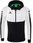 Erima Six Wings Trainingsjacke mit Kapuze Herren - schwarz/wei&szlig; -