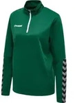 hummel Hmlauthentic Half Zip Sweatshirt Wo - Damen - evergreen -