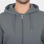 Jako Kapuzenjacke Organic - steingrau - 4XL