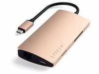 Satechi USB-C V2 Multi-Port Hub 8 in 1 Gold USB-C 8 in 1