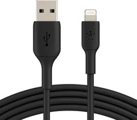 Belkin CAA001BT2MBK, Belkin USB-A auf Lightning Kabel Schwarz USB-A auf Lightning 2m