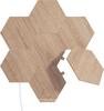 Nanoleaf Elements Wood Look Hexagons Starter Kit (7er Pack) Apple HomeKit + Amazon