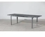 Gardissimo DIA Alu-Ausziehtisch Keramik Gartentisch 180/240 x 90cm silber