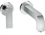 hansgrohe AXOR Citterio Waschtischmischer, Rautenschliff, Unterputz, Ausladung 220mm,