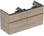 Geberit iCon Unterschrank f&uuml;r Doppelwaschtisch, 4 Schubladen, 118,4x61,5x47,6...