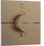 hansgrohe ShowerSelect Comfort E Thermostat, Unterputz, 2 Verbraucher, eckige