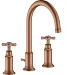 hansgrohe AXOR Montreux 3-Loch Waschtischarmatur 180, Zugstangen-Ablaufgarnitur,