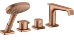 hansgrohe AXOR Citterio E 4-Loch Wannenrandarmatur mit Thermostat, 36411310,...