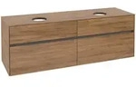 Villeroy & Boch Collaro Waschbeckenunterschrank, Wandmontage, 4 Ausz&uuml;ge, f&uuml;r 2