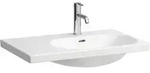 LAUFEN LUA Waschtisch, 1 Hahnloch, mit &Uuml;berlauf, 750x460mm, Ablage links,
