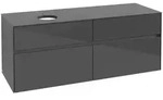 Villeroy & Boch Collaro Waschbeckenunterschrank, 4 Ausz&uuml;ge, Waschbecken links,