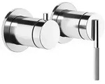 Gessi Ingranaggio Fertigmontageset Einhebelmischer Wanne/Dusche, runde Rosetten, mit