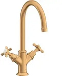 hansgrohe AXOR Montreux 2-Griff-Waschtischarmatur 210, Zugstangen-Ablaufgarnitur,