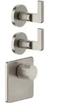 Gessi Inciso- Fertigmontage-Set f&uuml;r 3/4 Hochleistungs Unterputz-Thermostat,