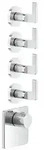 Gessi Inciso- Fertigmontage-Set f&uuml;r 3/4 Hochleistungs Unterputz-Thermostat,
