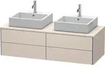 Duravit XSquare Konsolenwaschtischunterbau wandh&auml;ngend, f&uuml;r zwei Becken, 4