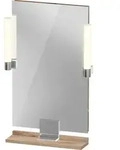 Duravit Sivida Spiegel, chrom, 450x36x650mm, Aufsatzleuchte, Sensorschalter,