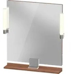 Duravit Sivida Spiegel, chrom, 650x36x650mm, Aufsatzleuchte, Sensorschalter,