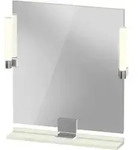 Duravit Sivida Spiegel, chrom, 650x36x650mm, Aufsatzleuchte, Sensorschalter,