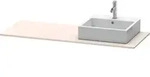 Duravit XSquare Konsole, 1 Ausschnitt rechts, 1400x16x550mm, XS060GR8383, Farbe: