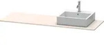 Duravit XSquare Konsole, 1 Ausschnitt rechts, 1600x16x550mm, XS060HR8383, Farbe: