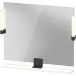 Duravit Sivida Spiegel, Diamantschwarz Matt, 850x36x650mm, Aufsatzleuchte,