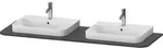 Duravit Happy D.2 Plus Konsole, 1600x550 mm, 2 Ausschnitte, f&uuml;r den