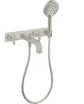 hansgrohe AXOR Citterio 3-Loch Wannenarmatur mit Kreuzgriffen, 39441800, Farbe: