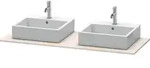 Duravit XSquare Konsole, 2 Ausschnitte, 1400x16x550mm, XS063GB8383, Farbe: Taupe