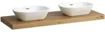 LAUFEN LANI Waschtischplatte, Ausschnitt links und rechts, 1370x495x65mm,