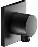KEUCO IXMO Schlauchanschluss, Rosettenform eckig, 59547370002, Farbe: Schwarz Matt