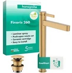 hansgrohe Finoris Einhebel-Waschtischarmatur 260 CoolStart f&uuml;r...