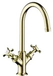 hansgrohe AXOR Montreux 2-Griff-Waschtischarmatur 210, Zugstangen-Ablaufgarnitur,