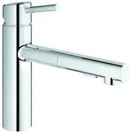 GROHE Concetto Einhand-Sp&uuml;ltischarmatur, Ausladung 202mm, mittelhoch,...