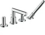 hansgrohe AXOR Uno 4-Loch Wannenrandarmatur, Zerogriff, Ausladung 152mm,...