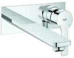 Grohe Lineare 2-Loch Waschtischbatterie, Wandmontage, Ausladung 207mm, 23444001,