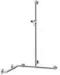 KEUCO PLAN Care Duschhandlauf mit Brausestange, Breite 797mm, Tiefe 797mm, H&ouml;he