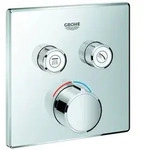 Grohe SmartControl Unterputzmischer, zwei Absperrventile, eckige Rosette, 2