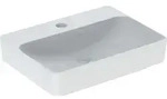 Geberit VariForm Aufsatzwaschtisch rechteckig, 600x450mm, mit Hahnloch und ohne