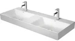 Duravit DuraSquare Doppelwaschtisch, 120x47cm, ohne Hahnloch, 2 Becken, ohne