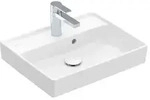 Villeroy & Boch Collaro Handwaschbecken, 1 Hahnloch, mit &Uuml;berlauf, ungeschliffen,