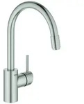 GROHE Concetto Einhand-Sp&uuml;ltischarmatur, Ausladung 215mm, hoch, herausziehbar,