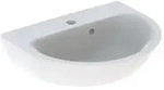 Geberit Renova Handwaschbecken, 1 Hahnloch, asymmetrischer &Uuml;berlauf, Breite: 50cm,