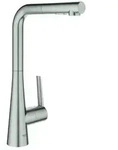 GROHE Zedra Einhand-Sp&uuml;ltischarmatur, Ausladung 205mm, herausziehbar, schwenkbar,