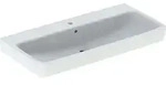 Geberit Renova Plan, Aufsatz-Waschtisch , 100x48 cm, 1 Hahnloch, mit &Uuml;berlauf,
